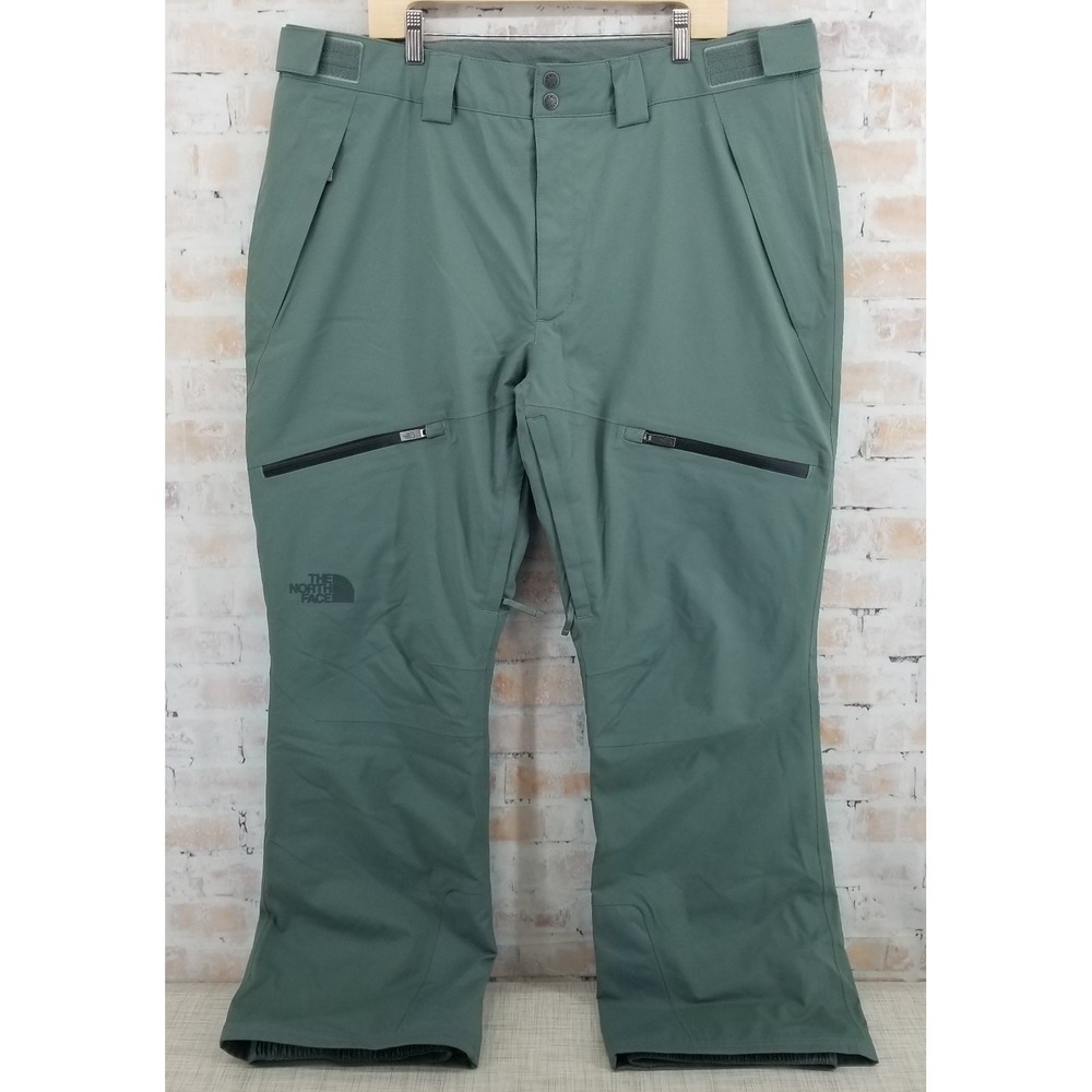 The North Face Chakal Snow Pant Dark Sage Men's XXL Thigh Pockets Vented DryVent